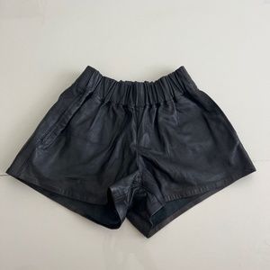 Leather shorts